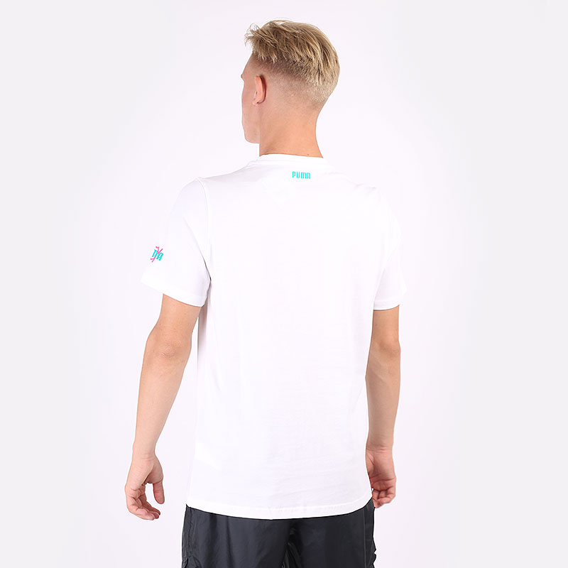 мужская белая футболка PUMA 2K Dylan Tee 53292001 - цена, описание, фото 5